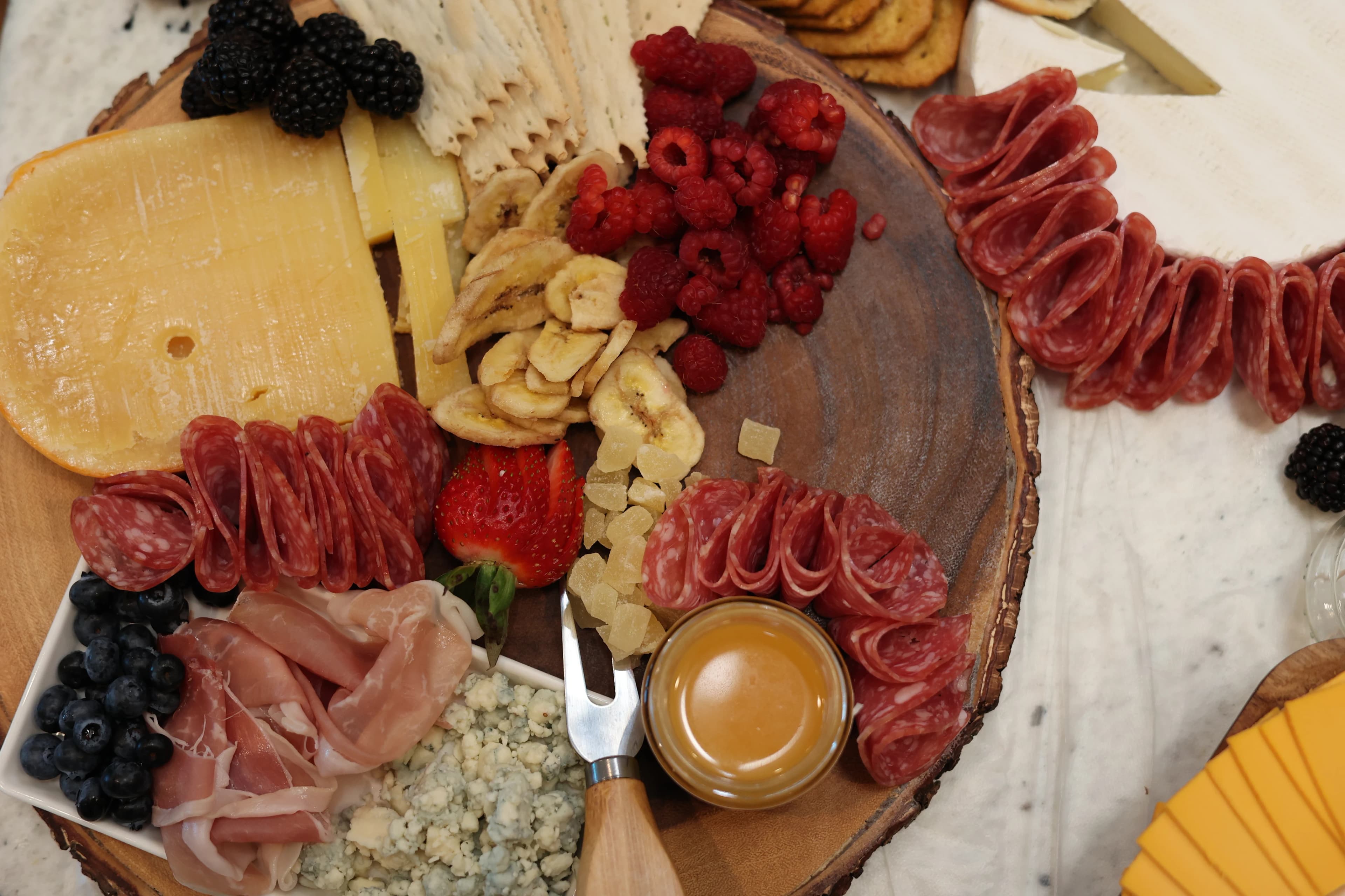 Charcuterie board detail